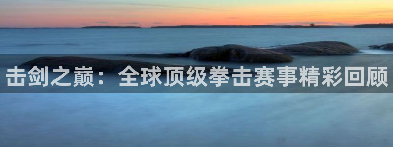 极速体育篮球免费直播：击剑之巅：全球顶级拳击赛事精彩回顾